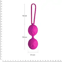 Вагінальні кульки Adrien Lastic Geisha Lastic Balls BIG Magenta (L), діаметр 4 см, вага 90 г