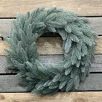 Вінок хвойний різдвяний Classic литий d-50 см блакитний