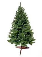 Штучна зелена ялинка 180 см на дерев’яній підставці | Густа новорічна ялинка HVOYA