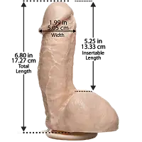 Фалоімітатор, що кінчає Doc Johnson The Amazing Squirting Realistic Cock, ПВХ, діаметр 5,1см