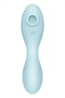 Вакуумний смарт-стимулятор із вібрацією Satisfyer Curvy Trinity 5 (Blue), керування зі смартфона