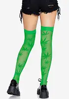 Панчохи Leg Avenue 420 Net thigh highs Green