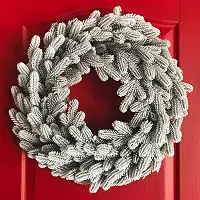 Вінок хвойний різдвяний Traditional литий d-50 см засніжений