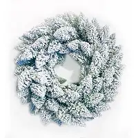 Вінок новорічний різдвяний Elegant зі штучної хвої d-50 см засніжений
