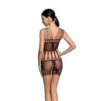 Бодістокінг мінісукня з метеликами Passion BS090 One Size black