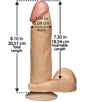 Фалоімітатор Doc Johnson The Realistic Cock 8 inch White - PVC, Vack-U-Lock, діаметр 5,1 см