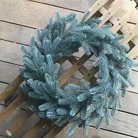 Вінок хвойний різдвяний Traditional литий d-40 см блакитний