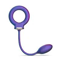 Ерекційне віброкільце з віброяйцем Hueman - Eclipse Anal Vibrator