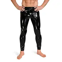 Лаковані чоловічі легінси Art of Sex - Matthias, колір чорний, розмір L