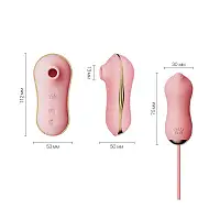 Набір 2в1 Zalo — UNICORN Pink, віброяйце + вакуумний стимулятор