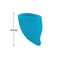 Менструальна чаша Fun Factory FUN CUP SIZE A, бірюзова, багаторазова, діаметр 4 см, об’єм 20 мл