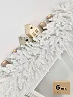 Хвойні гірлянди Traditional литі білі (упаковка 6 штук по 2 м)