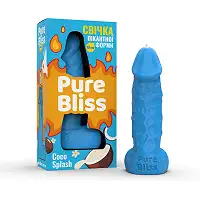 Ароматна свічка пікантної форми Pure Bliss Blue Coco Splash (Кокосове молоко) 15 см