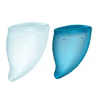 Набір менструальних чаш Fun Factory FUN CUP EXPLORE KIT, 2 шт, Multicolored Turquoise, об’єми 20 та 30 мл