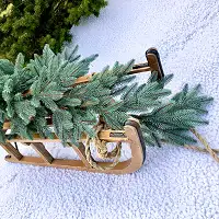 Гірлянда хвойна Classic лита 1,2 м блакитна