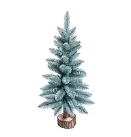 Настільна штучна ялинка Elegant 85см на пеньочку блакитна
