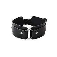 БДСМ нашийник з кільцем Art of Sex - Martina Collar with ring, натуральна шкіра,  колір чорний