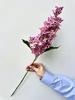 Бузок латексний світло-бордовий 71 см, гілка бузку декоративна, штучні квіти