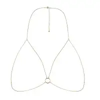 Ланцюжок портупея Bijoux Indiscrets Magnifique Bra Chain - Gold, прикраса на тіло