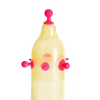 Насадка на член Recare Pink Monster Spike Condom (презерватив з кульками та вусиками)