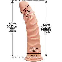 Фалоімітатор Doc Johnson The D - Ragin D - 8 Inch Without Balls - ULTRASKYN, діаметр 5,1 см