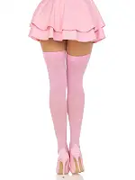 Щільні непрозорі панчохи Leg Avenue Opaque Nylon Thigh Highs Pink, One Size