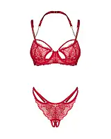 Комплект Obsessive Matildea 2-pcs crotchless set L/XL