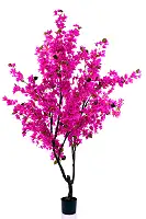 Штучна рожева бугенвілія 210 см у горщику — велике квітуче декоративне дерево для інтер’єру