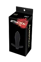 Анальна пробка з вібрацією MAI Attraction Toys №87 Black перезаряджаєма, длина 11см, диаметр 3,5см
