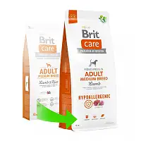 Сухий корм Brit Care Dog Hypoallergenic Adult Medium Breed для собак середніх порід, гіпоалергенний з ягням, 12 кг