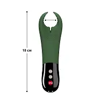 Вібратор для пеніса Fun Factory MANTA moss green/black, підходить для парних ігор