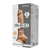 Фалоімітатор SilexD Vetus Flesh (MODEL 1 size 8in), двошаровий, силікон + Silexpan, діаметр 4,2см