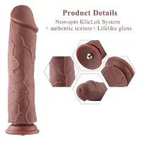 Силіконовий фалоімітатор для секс-машин Hismith 11″ Silicone Dildo, система KlicLok