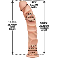 Фалоімітатор Doc Johnson The D - Ragin D - 10 Inch Without Balls - ULTRASKYN, діаметр 3,8 см