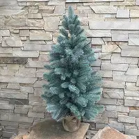 Ялинка лита Premium в мішковині 90 см блакитна