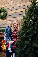 Ялинка штучна Lux лита 220 см зелена з металевою підставкою