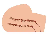 Мастурбатор-півторс Naked Factory SCARLET, вагіна + анус, вузький вхід, дуже реалістичний, наскрізний