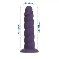 Фалоімітатор Fantasy by Addiction Unicorn Dildo 7” Purple, віброкуля в подарунок