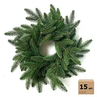 Вінки хвойні різдвяні Classic литі  d-40см зелені (упаковка 15 штук)