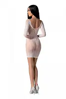 Напівпрозора мінісукня Passion BS101 One Size, white, рукава-мітенки