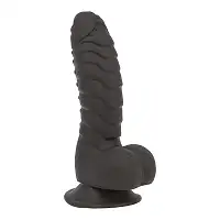 Фалоімітатор ADDICTION Ben 7" Dildo With Balls Black, віброкуля в подарунок