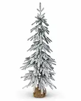 Ялинка лита засніжена Forest Elf Snow 140 см вузька в мішковині