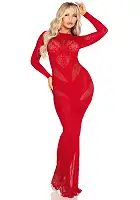 Сукня Leg Avenue Lace and Net Bodycon Gown One Size, Red