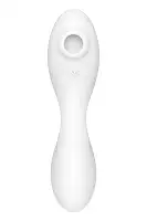 Вакуумний смарт-стимулятор із вібрацією Satisfyer Curvy Trinity 5 (White), керування зі смартфона