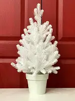 Ялинка Traditional лита в горщику 50 см біла новинка