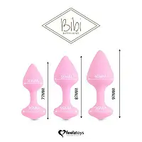 Набір силіконових анальних пробок FeelzToys - Bibi Butt Plug Set 3 pcs Pink