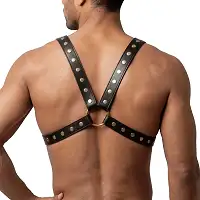 Чоловіча портупея Art of Sex - Spartacus, натуральна, колір чорний, розмір XS-M