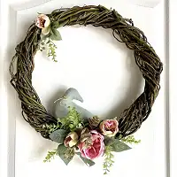 Інтер'єрний вінок Троянди з пташкою