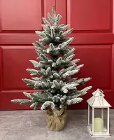 Ялинка Classic лита в мішковині 90 см засніжена