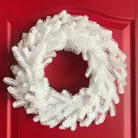 Вінки хвойні різдвяні Traditional литі d-40 см білі (упаковка 10 шт.)